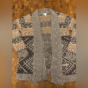 C Brand Textured Knit Sweater in Earth Tones- Women’s Size Large